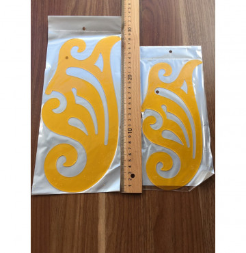 Thước vẻ đường cong màu cam ứng dụng trong cắt may- size nhỏ